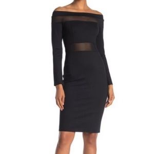 Off-The-Shoulder Mesh  Dress (used 1x)